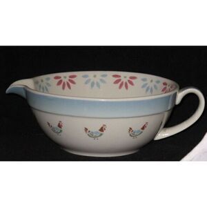 Johnson Bros Farmhouse Chic‎ 9" Batter Mixing Bowl Chickens Rooster